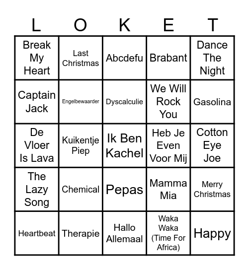 Loket Kerstbingo 2023 Bingo Card
