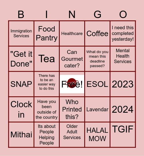 COPO BINGO Card