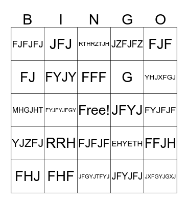 SPRING Bingo Card