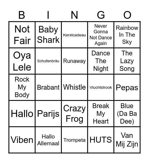 Loket Kerstbingo Card