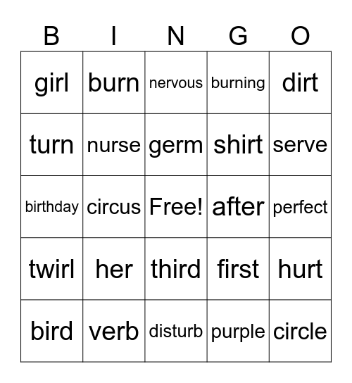 Araiza- Spelling Unit 3 Week 2 Bingo Card