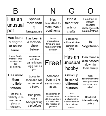 Singles Soju Bar Night Bingo Card