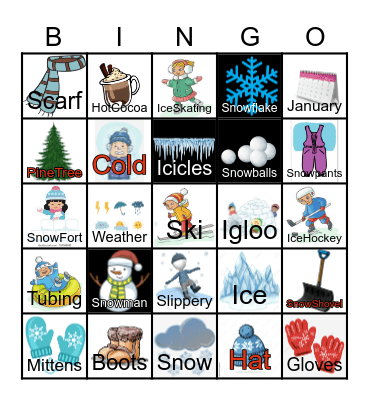 Winter Bingo Card