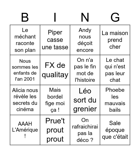 Charmède Bingo Card