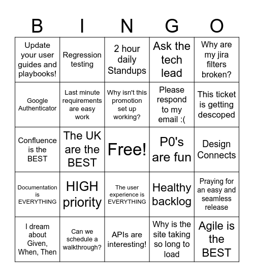 PM EOY BINGO Card