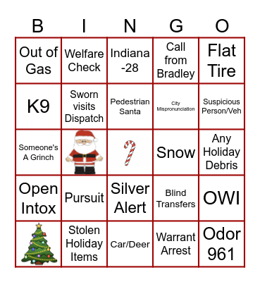 Dispatcher Holiday Bingo Card