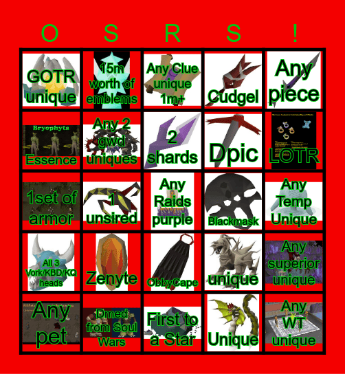 Outcasts Christmas Bingo! Bingo Card