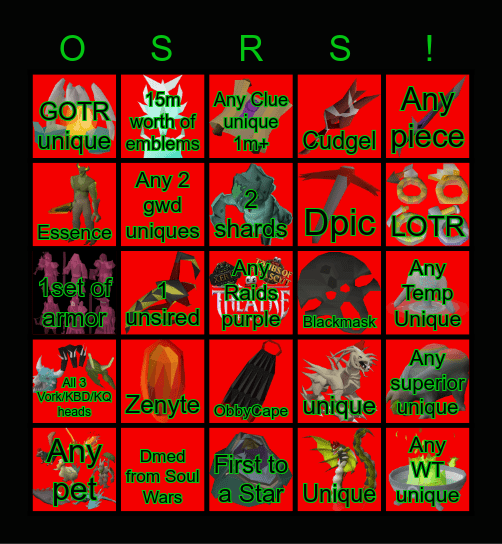 Outcasts Christmas Bingo! Bingo Card