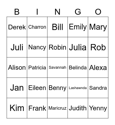 The People of Office of Counsel Bingo Card