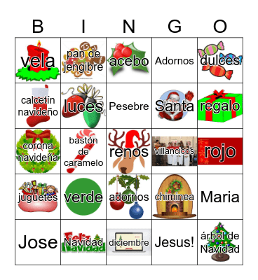 Bingo Navideño Bingo Card