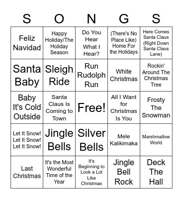 Christmas Bingo Card