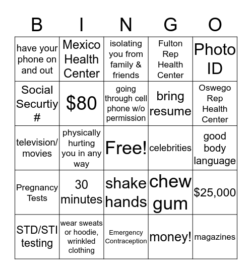 Bingo Card