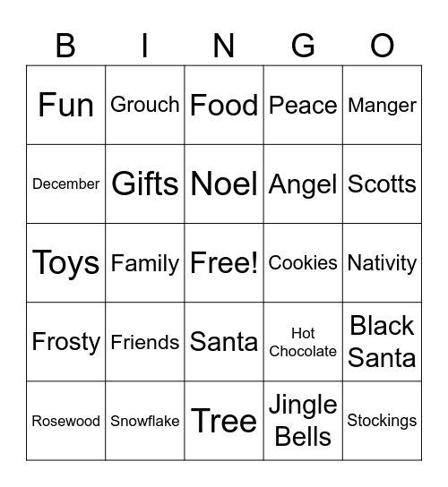 CHRISTMAS 2023 Bingo Card