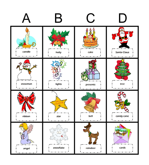 LET'S PLAY CHRISTMAS BINGO Card