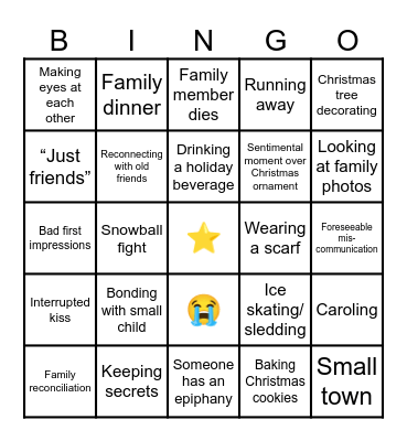 Hallmark Movie Bingo 😏 Bingo Card
