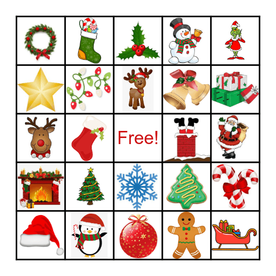 COLLECTIONS HOLIDAY BINGO Card