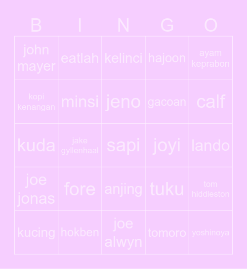 hu: Bingo Card