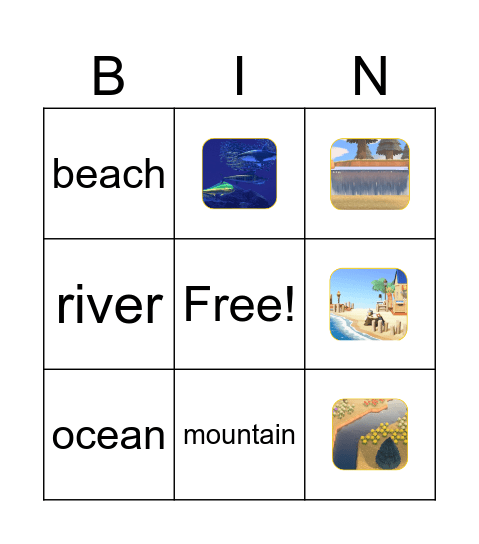 Terrain Bingo Card