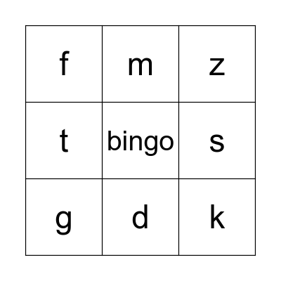 letterbingo Card