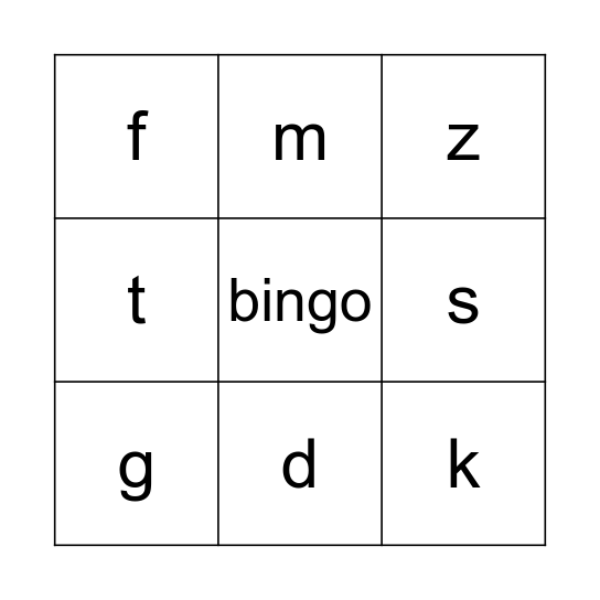 letterbingo Card