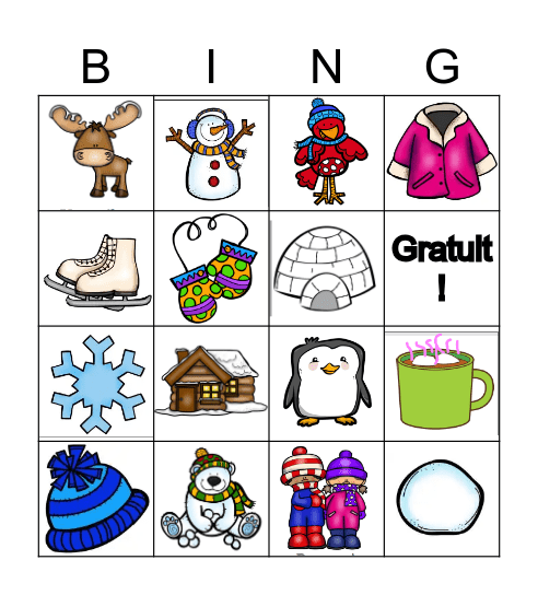 L'hiver Bingo Card