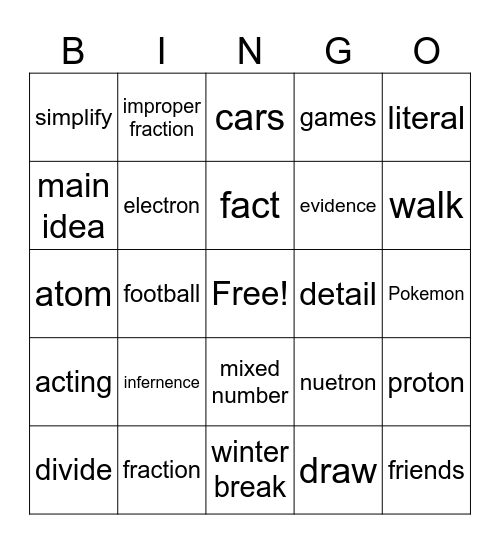 Bingo Card