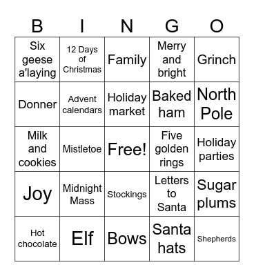 Team Rocket Holiday Bingo! Bingo Card