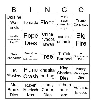 2024 Bingo Card