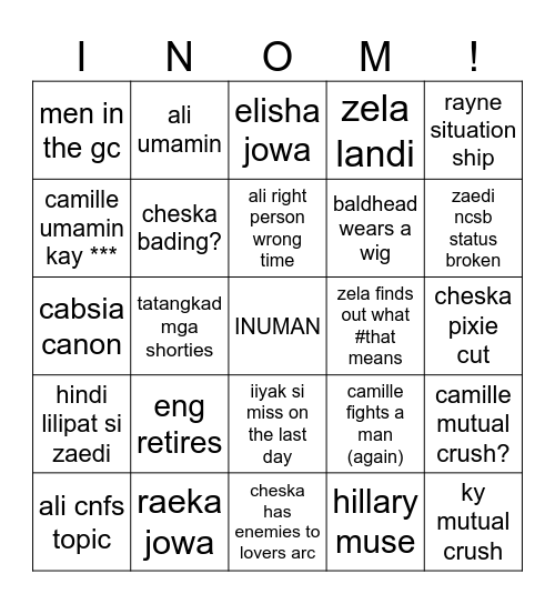 partay (shot puno)’s 2024 Bingo Card