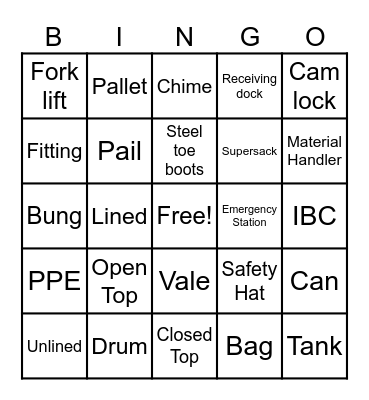 Plant Tour Bingo Card