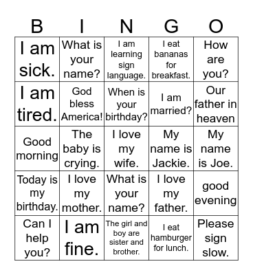 What Do You Remember? Bingo Card