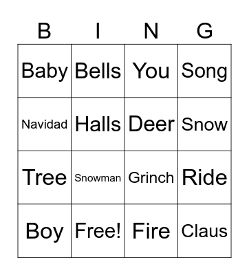 Singo Bingo Card