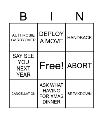 XMAS BINGO Card