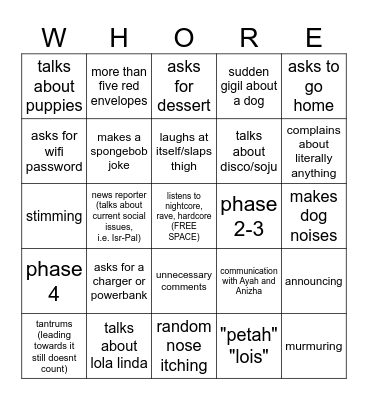 Will Dinosaur Do That? Bingo Card