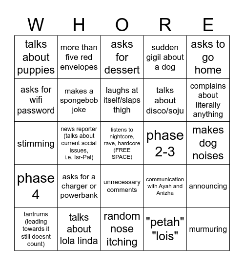 Will Dinosaur Do That? Bingo Card