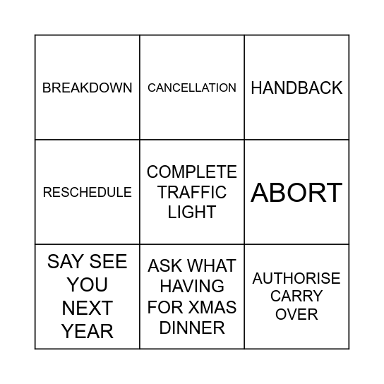 xmas bingo!! Bingo Card