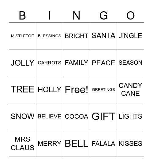 PR HOLIDAY BINGO Card