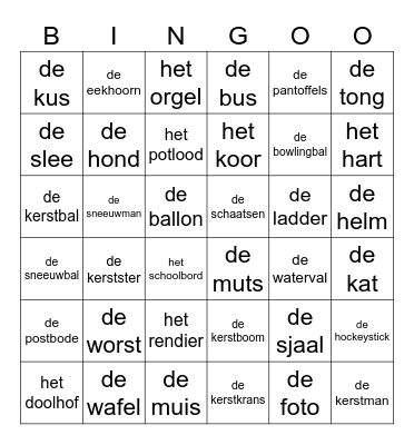 The Grinch Bingo Card