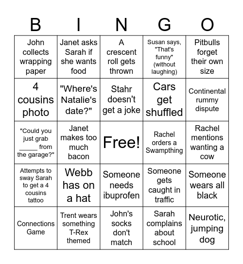 Christmas Bingo Card