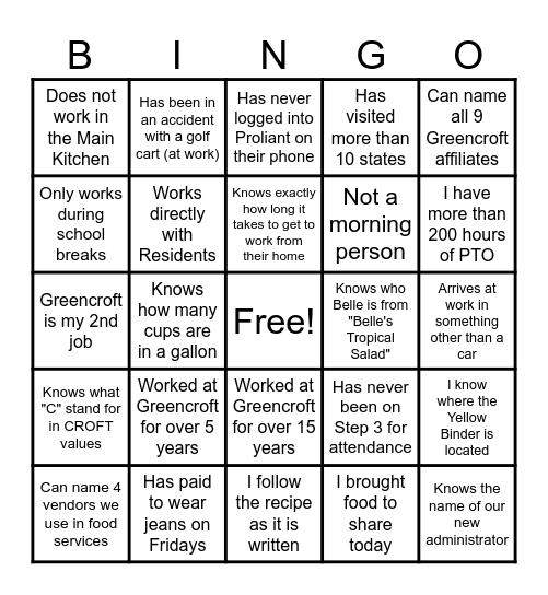 2024 Culinary Christmas BINGO Card