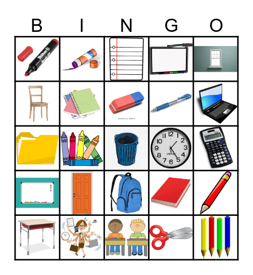 En el salón de clase hay... Bingo Card