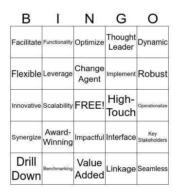 Buzzword Bingo Card