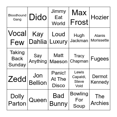 SamBday Bingo Card