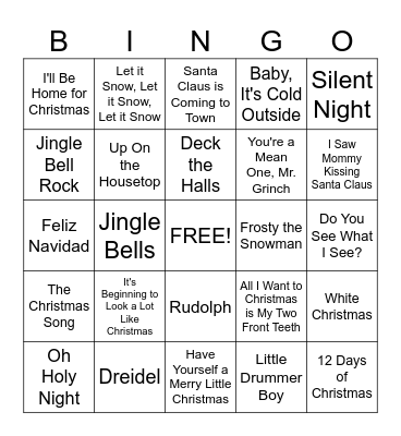 Reindeer Games Bingo Card