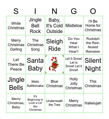 Christmas SZN Bingo Card