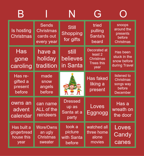 Christmas Party 2023 Virtual Holiday Bingo Card