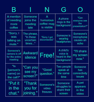 Annual Meeting 2023 Bingo Card