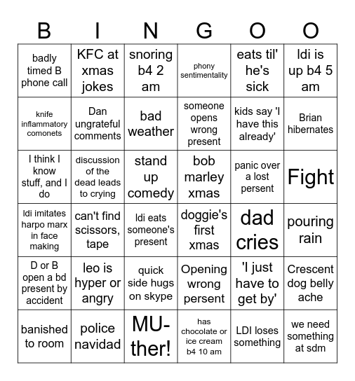 Christmas bingo 2023 Bingo Card