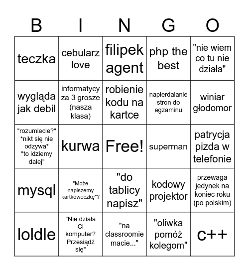 Drapix- limited edition Bingo Card