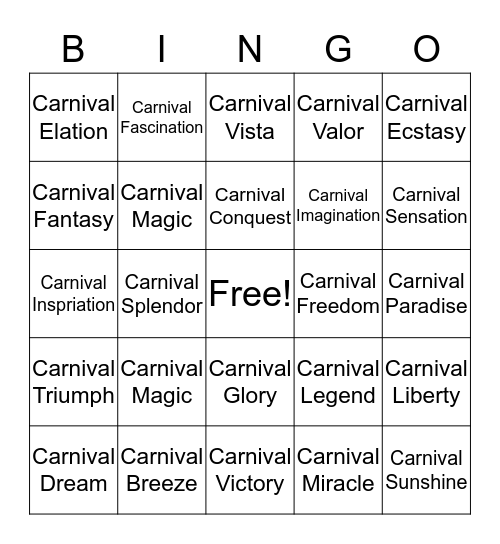 Unity Class of 1965 Bingo Card